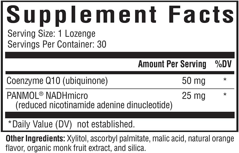 NADH-Coq-LOZ-A Memory & Aging Support Supplement with Niacin - 30 Lozenges