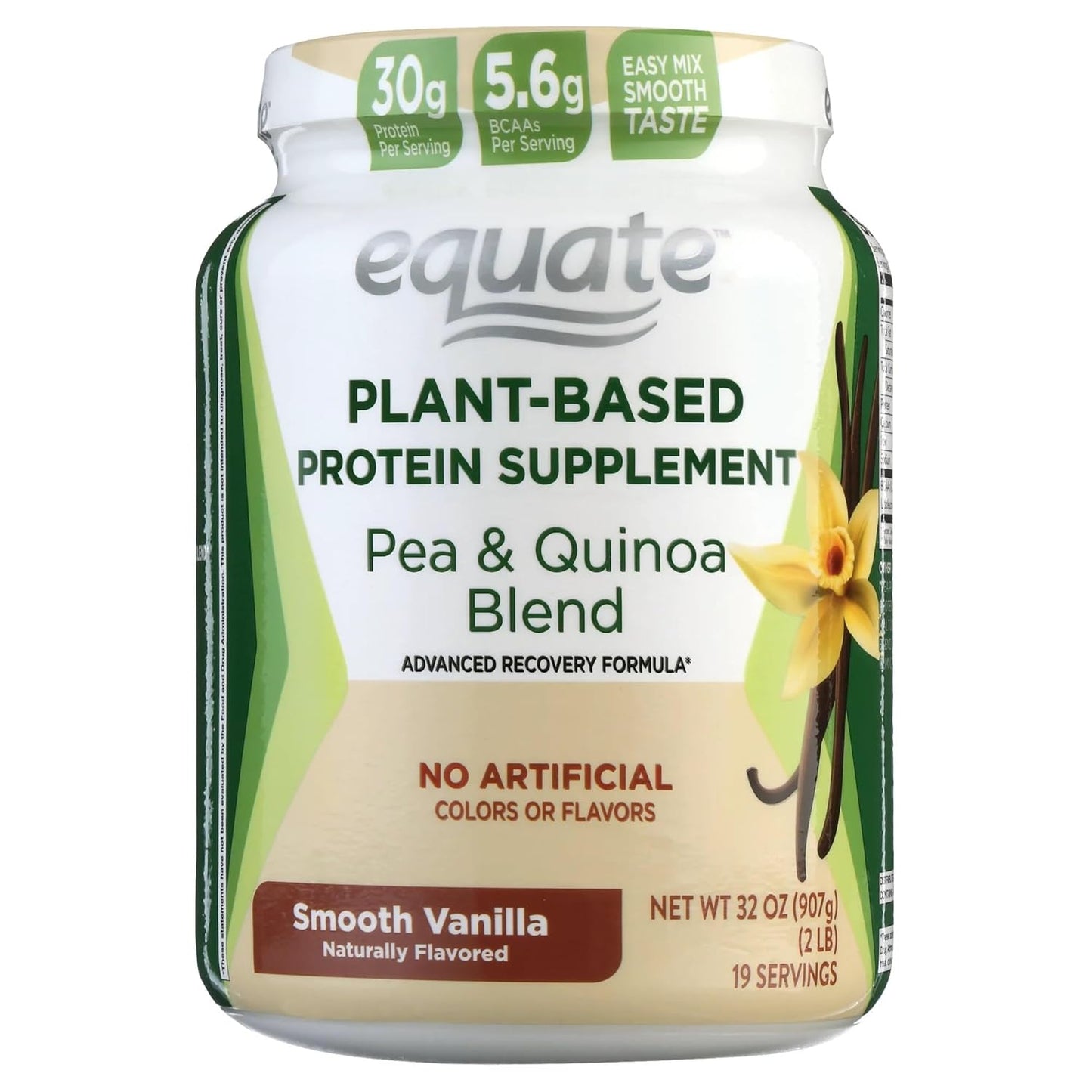 Naisian Equate Vanilla Plant-Based Protein Supplement 2 Lbs - New Formula