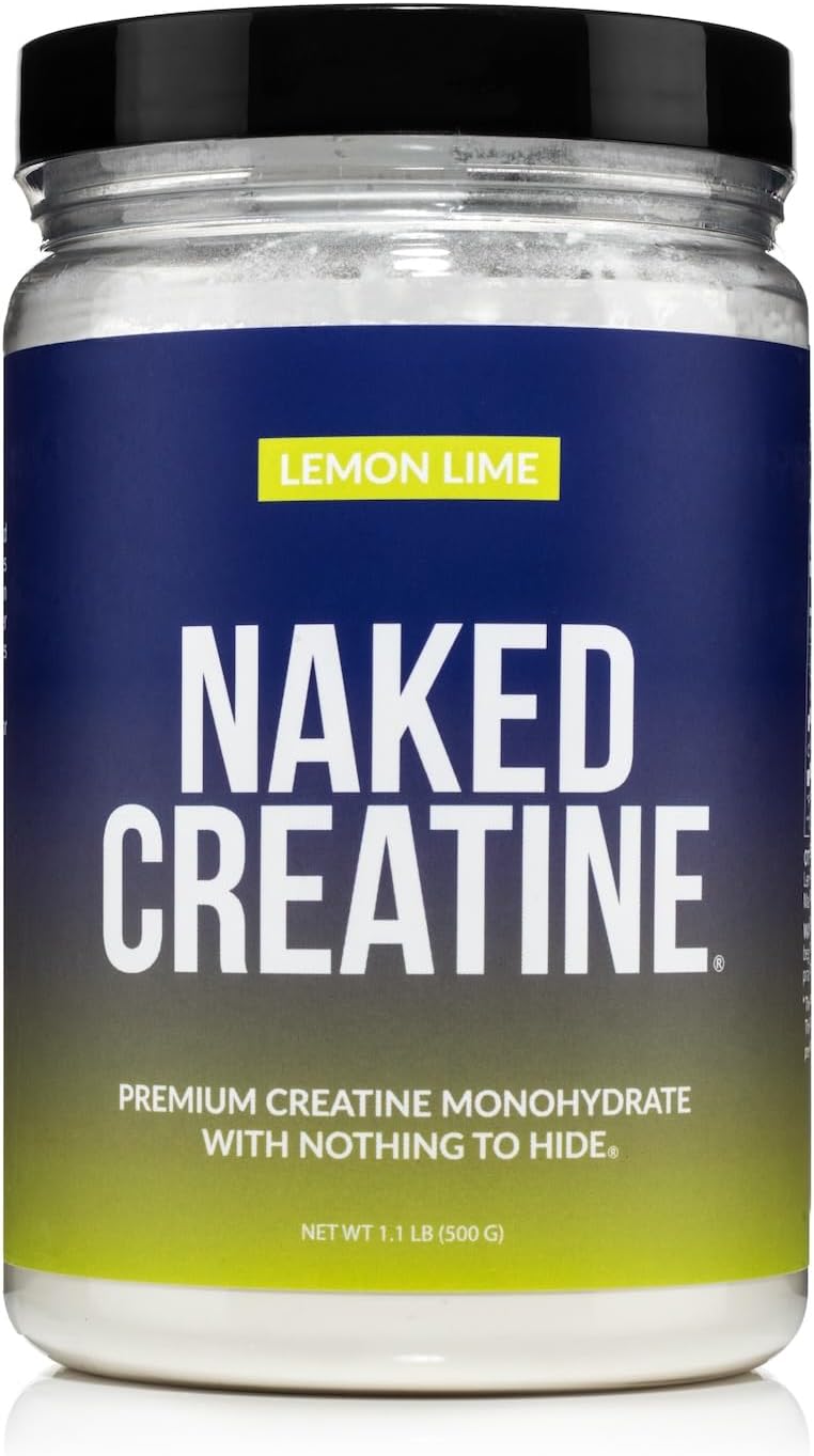 Naked Nutrition Lemon Lime Micronized Creatine Monohydrate - 42 Servings, 500g, Vegan & Non-GMO - Boost Strength Naturally
