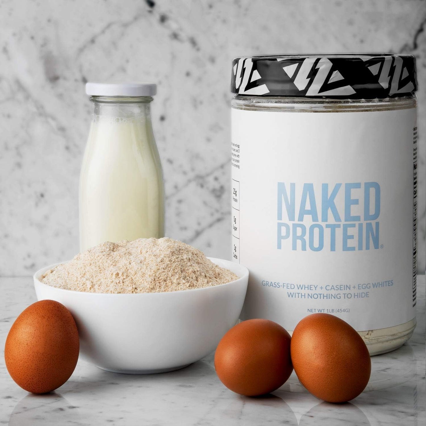 Naked Protein Powder Blend - Egg, Whey, and Casein Protein Mix, Unflavored by Naked Nutrition