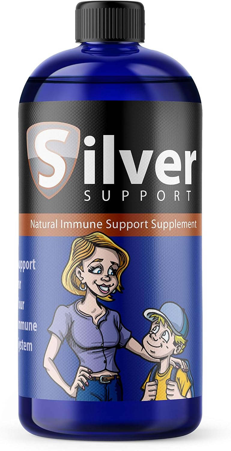 Nano Ionic Silver Liquid Immune Booster for All Ages and Pets - 10 ppm Formula for Enhanced Wellness - 32oz Bottle