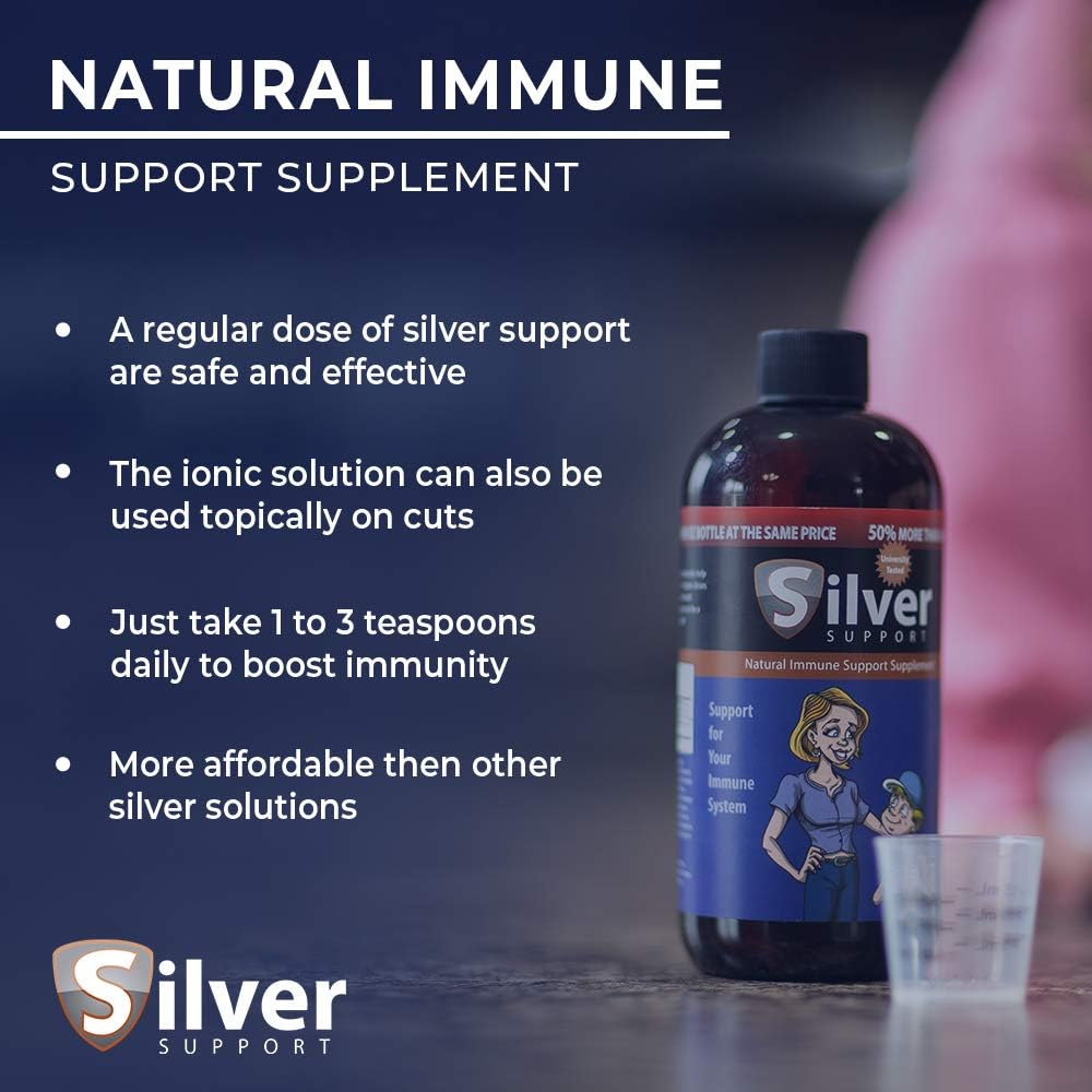 Nano Ionic Silver Liquid Immune Booster for All Ages and Pets - 10 ppm Formula for Enhanced Wellness - 32oz Bottle