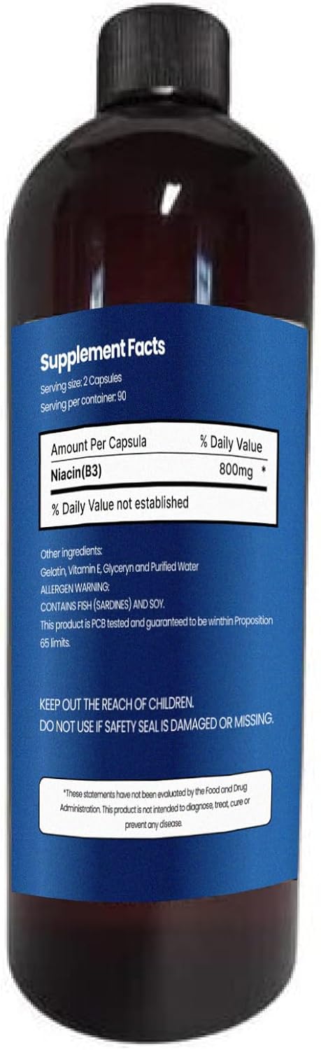 Nano Silver and Niacin (B3) Mineral Supplements - 18 Capsules, 800mg