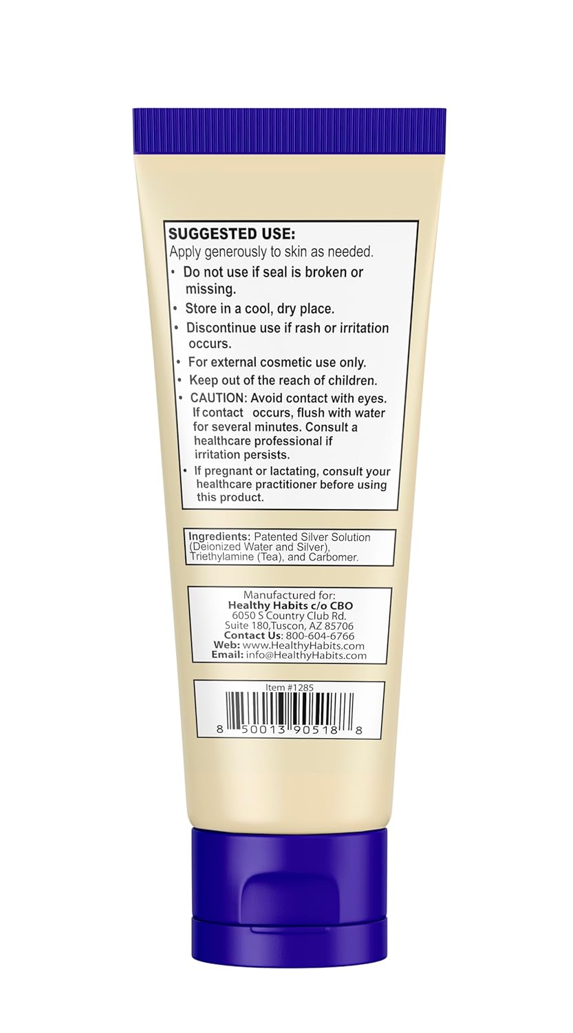 Nano Silver Gel for Healthy Habits: Purified Topical Colloidal Silver with Advanced Defense Technology