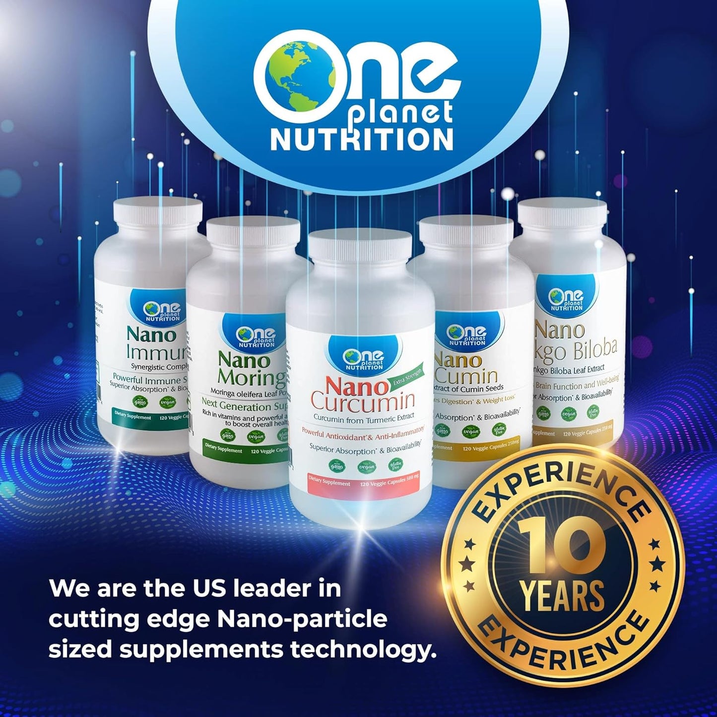 Nano Vitamin C 250 mg Veggie Capsules - Lime Extract, 120 Servings, Immune Health & Collagen Support
