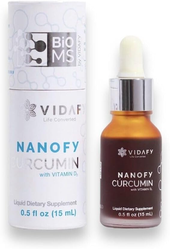 NANOFY Curcumin Supplement with BioMS and Vitamin D3 for Enhanced Absorption