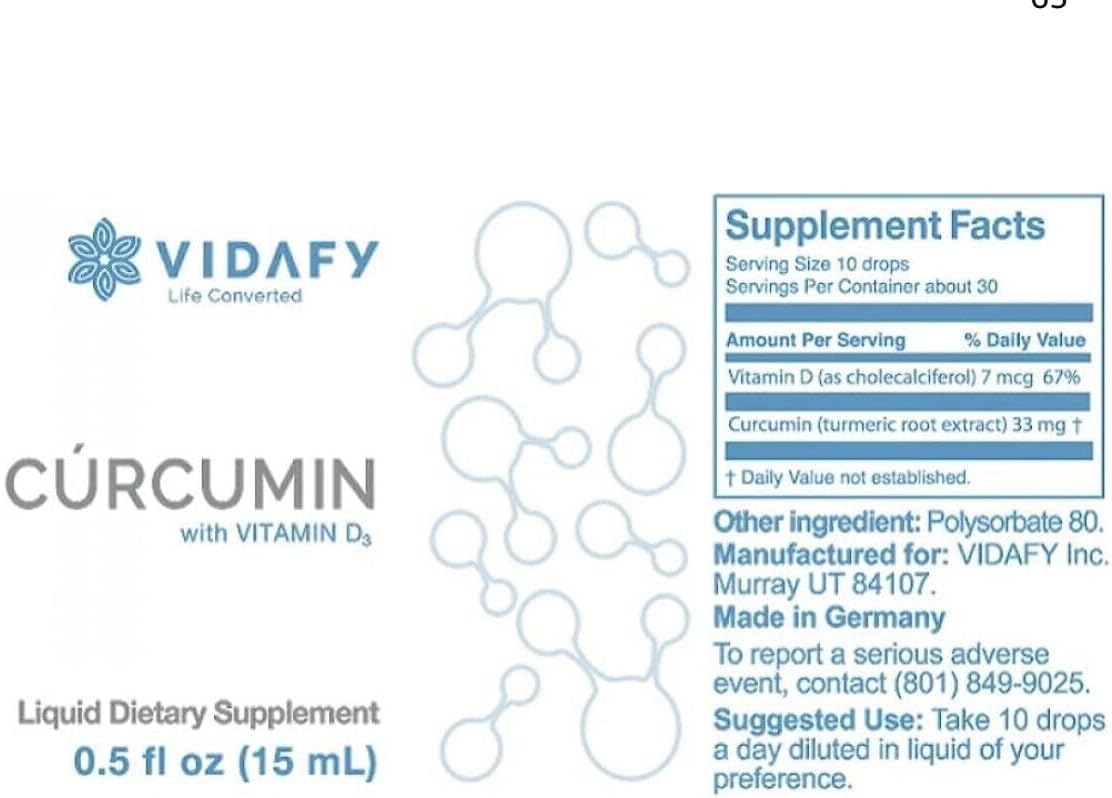 NANOFY Curcumin Supplement with BioMS and Vitamin D3 for Enhanced Absorption