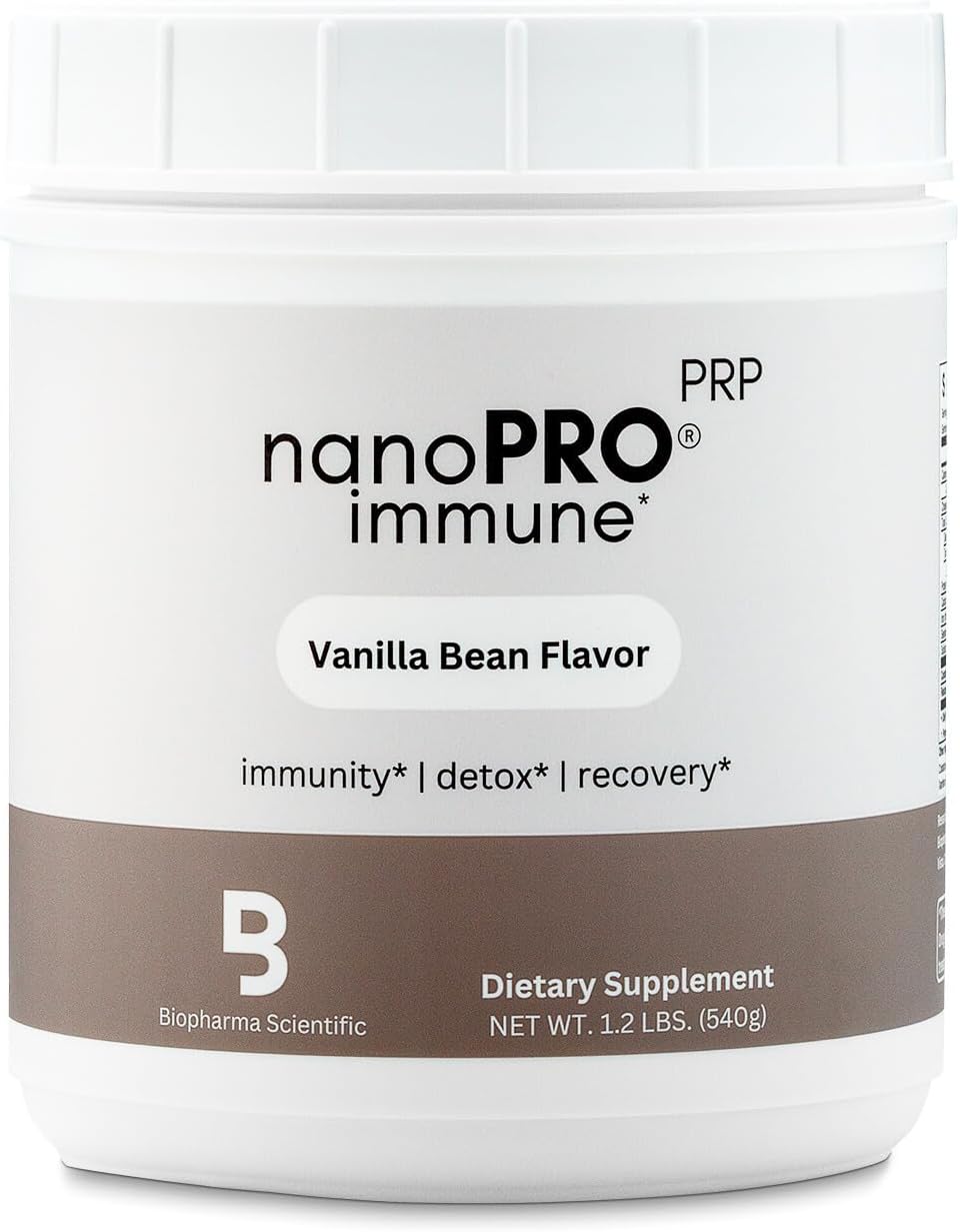 Nanopro Immune Whey Protein Powder: Support Immune System & Recovery, Vanilla Flavor, 30 Servings
