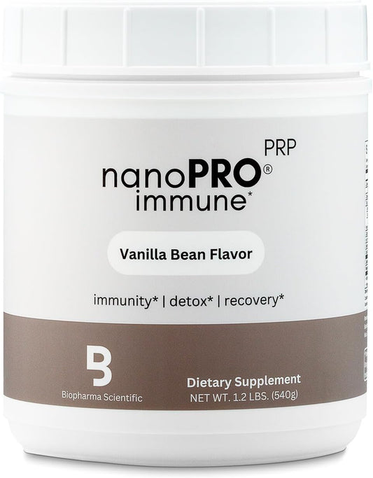 Nanopro Immune Whey Protein Powder: Support Immune System & Recovery, Vanilla Flavor, 30 Servings