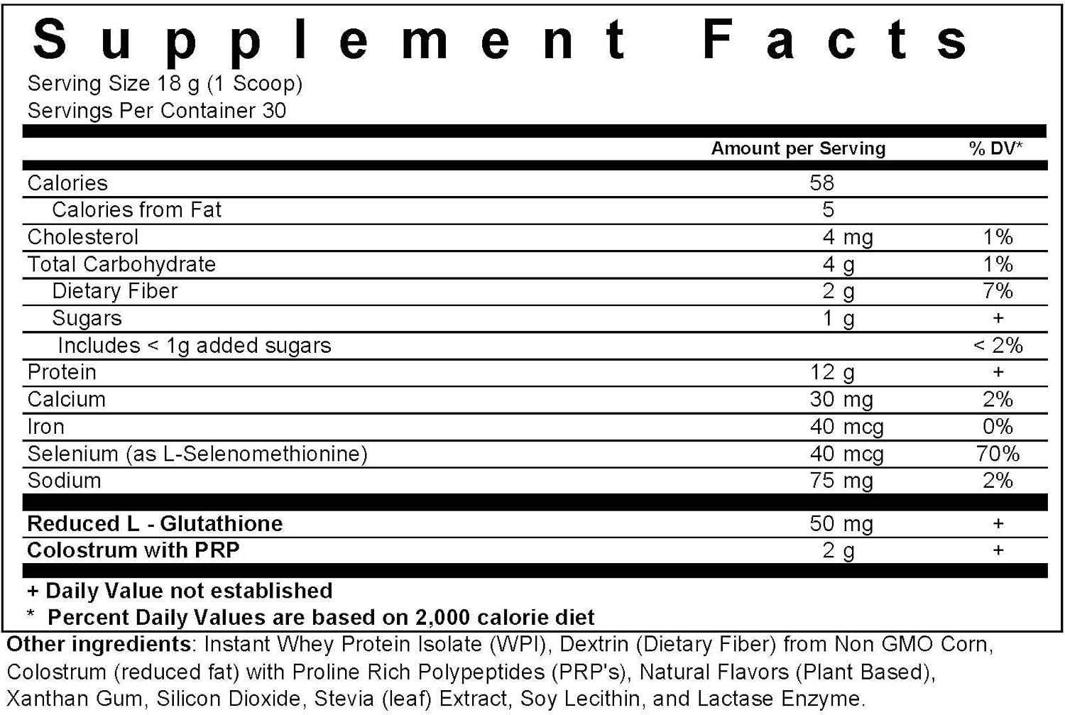 Nanopro Immune Whey Protein Powder: Support Immune System & Recovery, Vanilla Flavor, 30 Servings