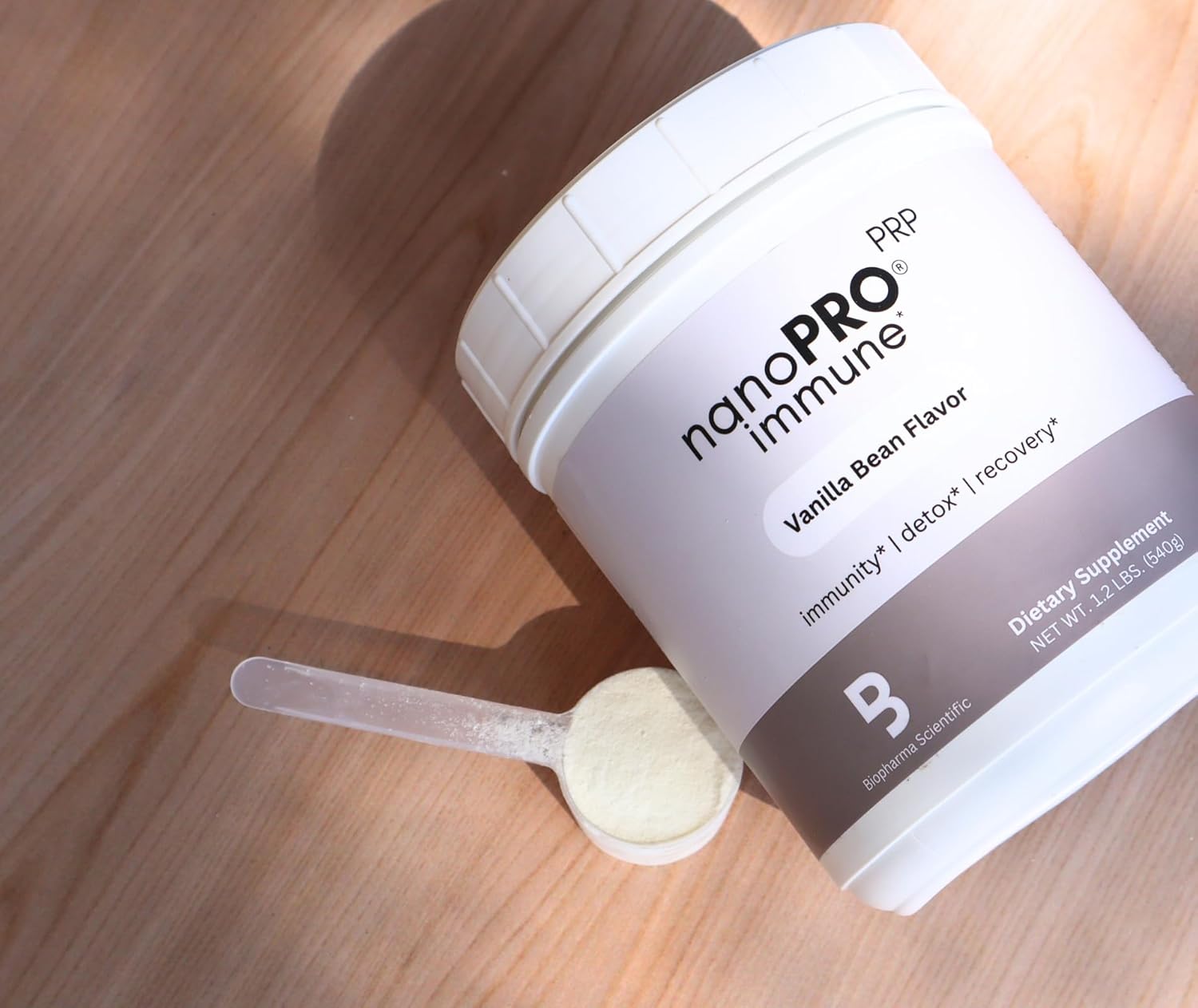 Nanopro Immune Whey Protein Powder: Support Immune System & Recovery, Vanilla Flavor, 30 Servings
