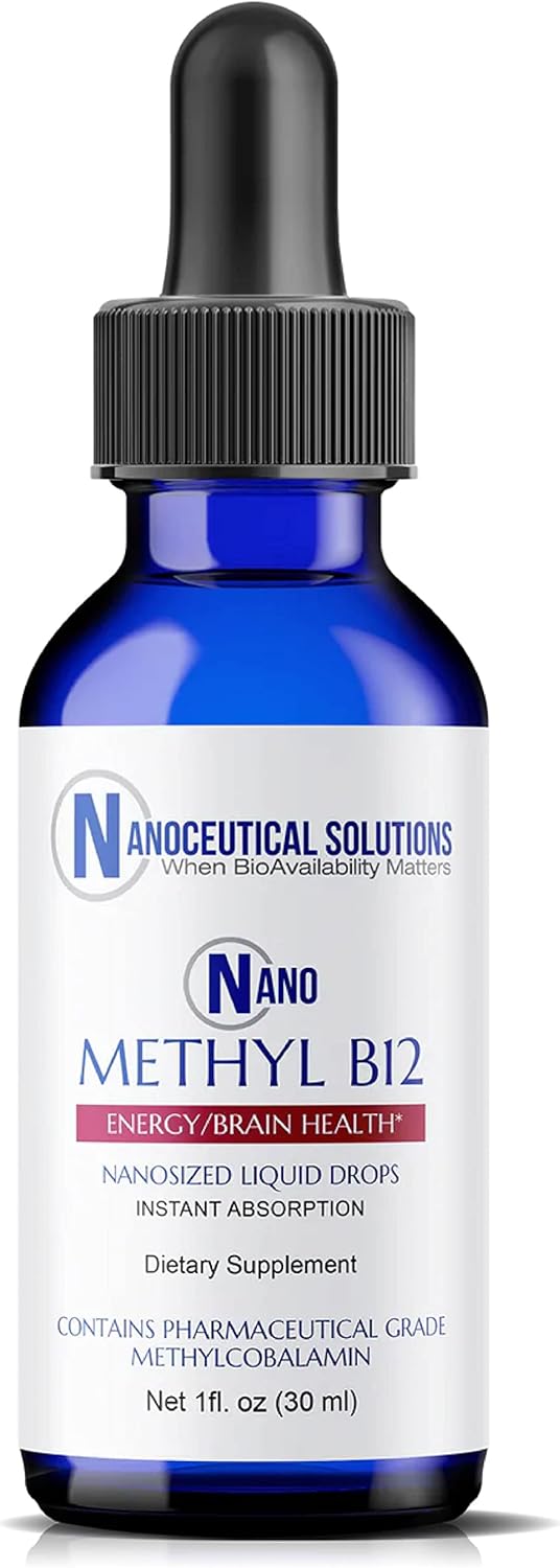 Nanosized Liquid Drops Methyl B-12 1000mcg for Instant Absorption, Easy to Use Berry Flavor