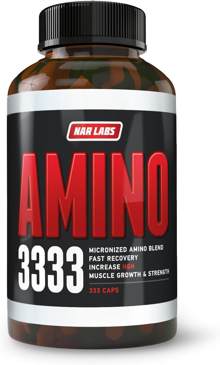 NAR LABS Real Amino Acid Complex - 333 Capsules for Muscle Recovery and Growth