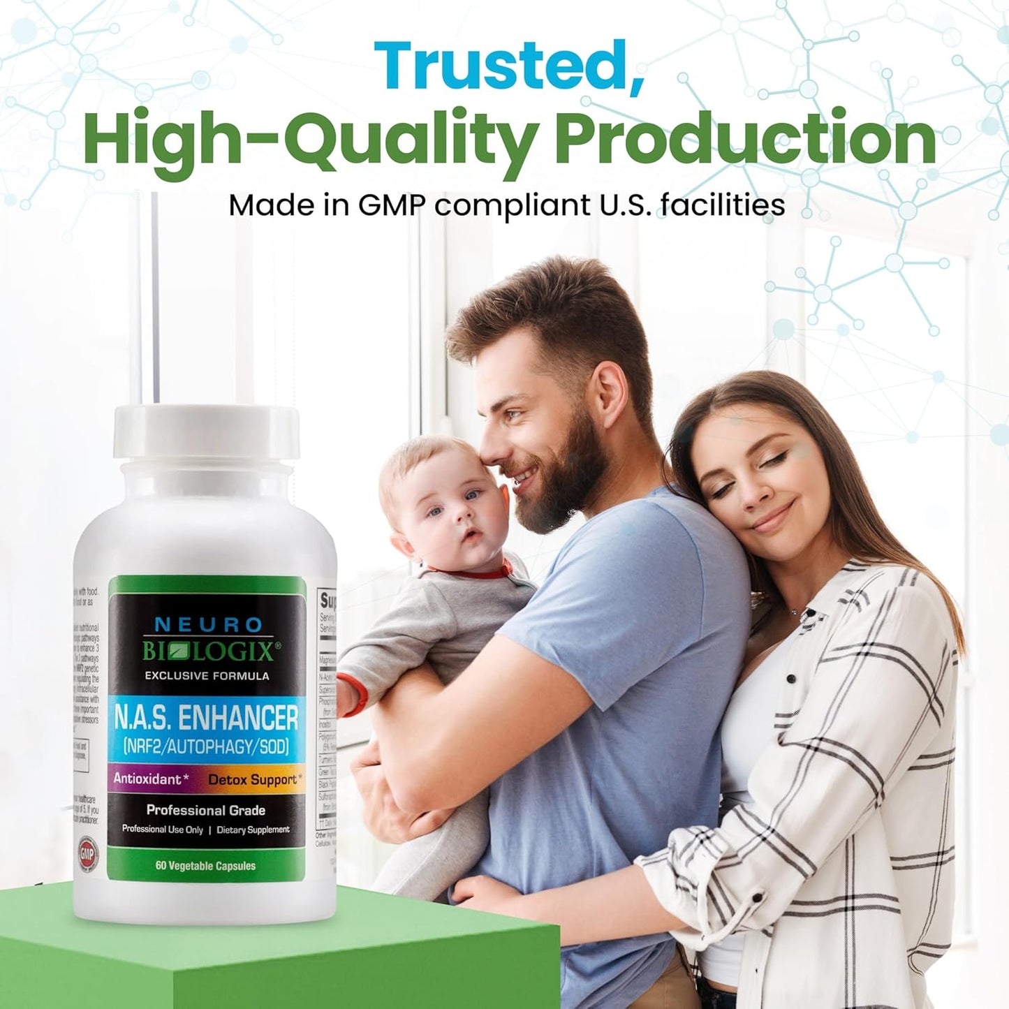 N.A.S Enhancer Autophagy Supplements - Antioxidants & Detox Support with Glutathione - 60 Capsules