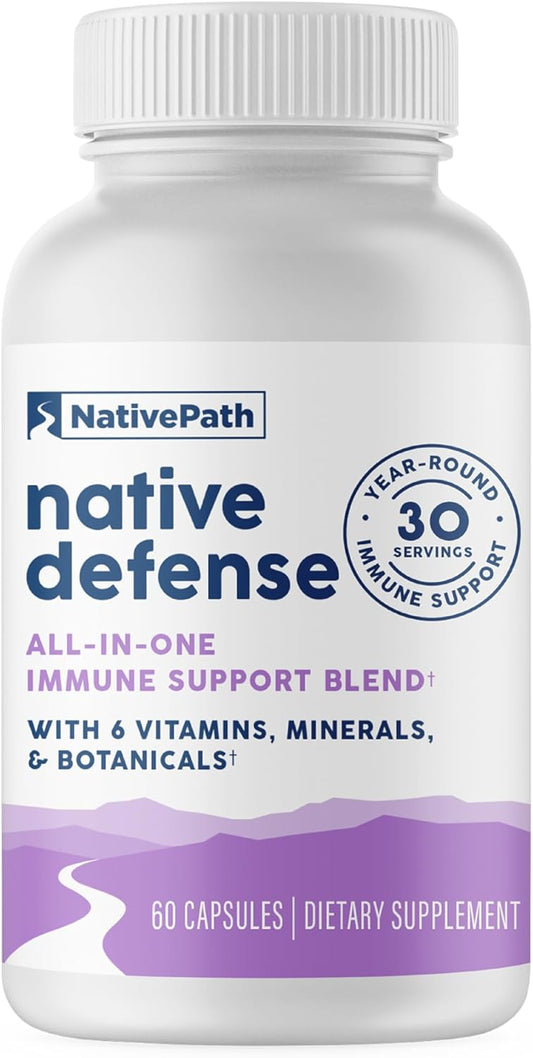 NativePath: Immune Boosting Elderberry Collagen Supplement - Natural Defense with Vitamin C, D, Zinc, Quercetin, Siberian Ginseng - 30-Day Antioxidant Supply