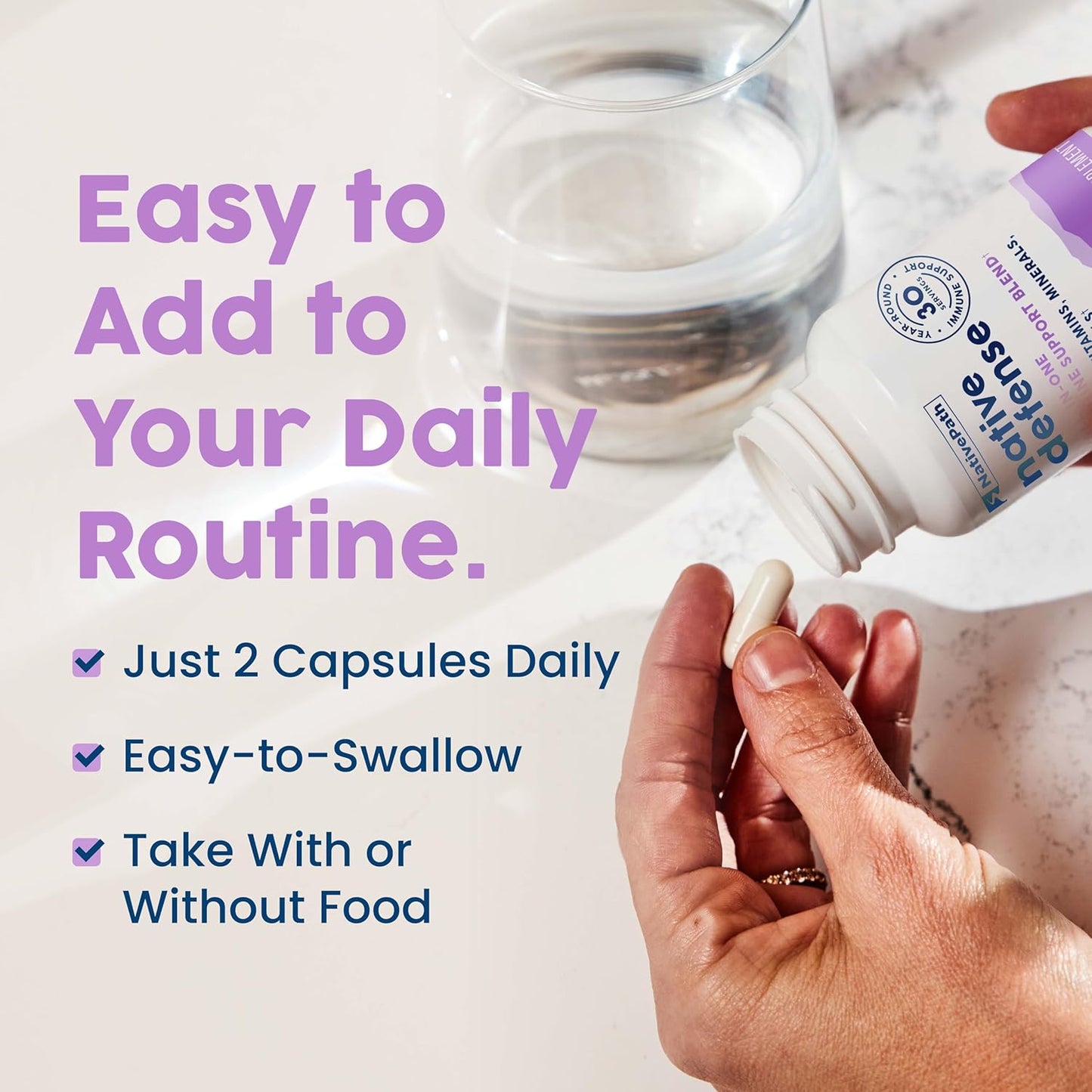NativePath: Immune Boosting Elderberry Collagen Supplement - Natural Defense with Vitamin C, D, Zinc, Quercetin, Siberian Ginseng - 30-Day Antioxidant Supply
