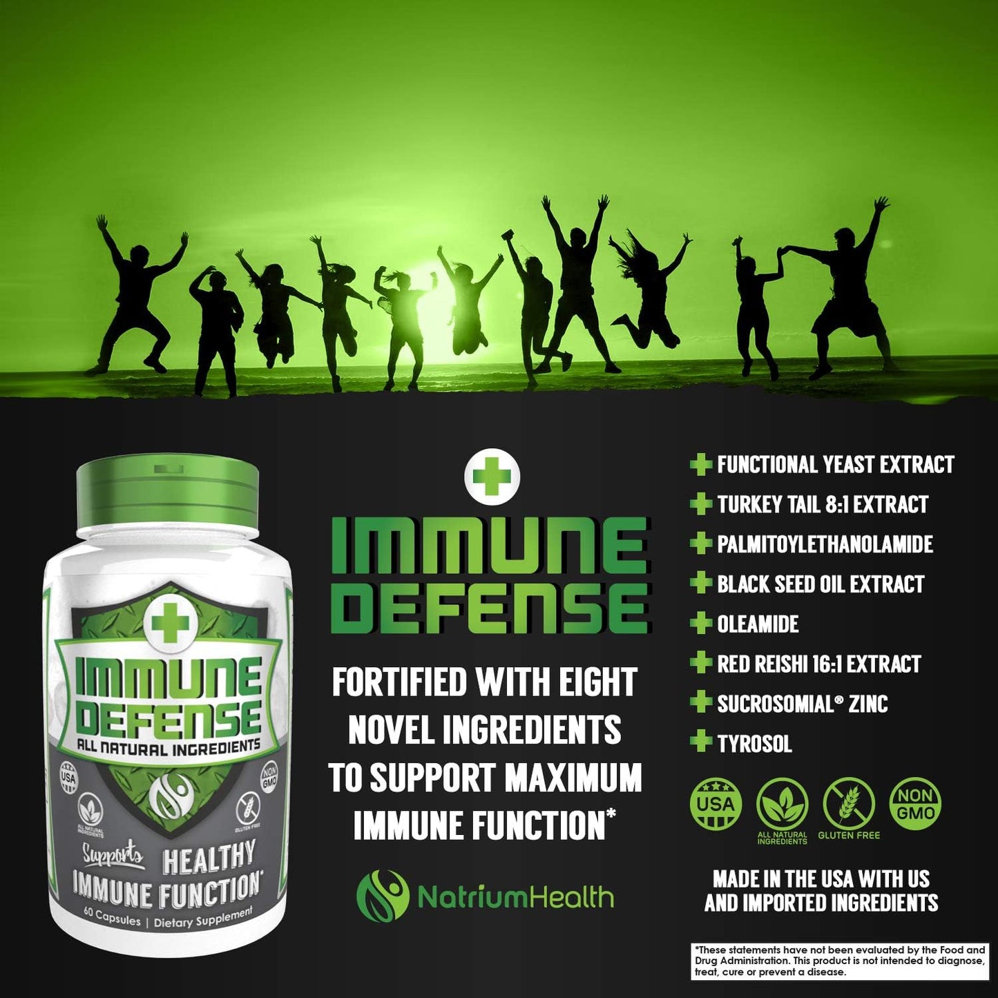 Natrium Health Immune Defense Capsules - 60 Count Natural Immune Booster