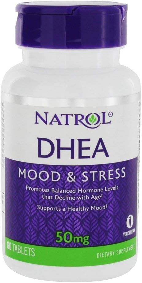 Natrol 50 mg DHEA Tablets - 60 Count Bottle