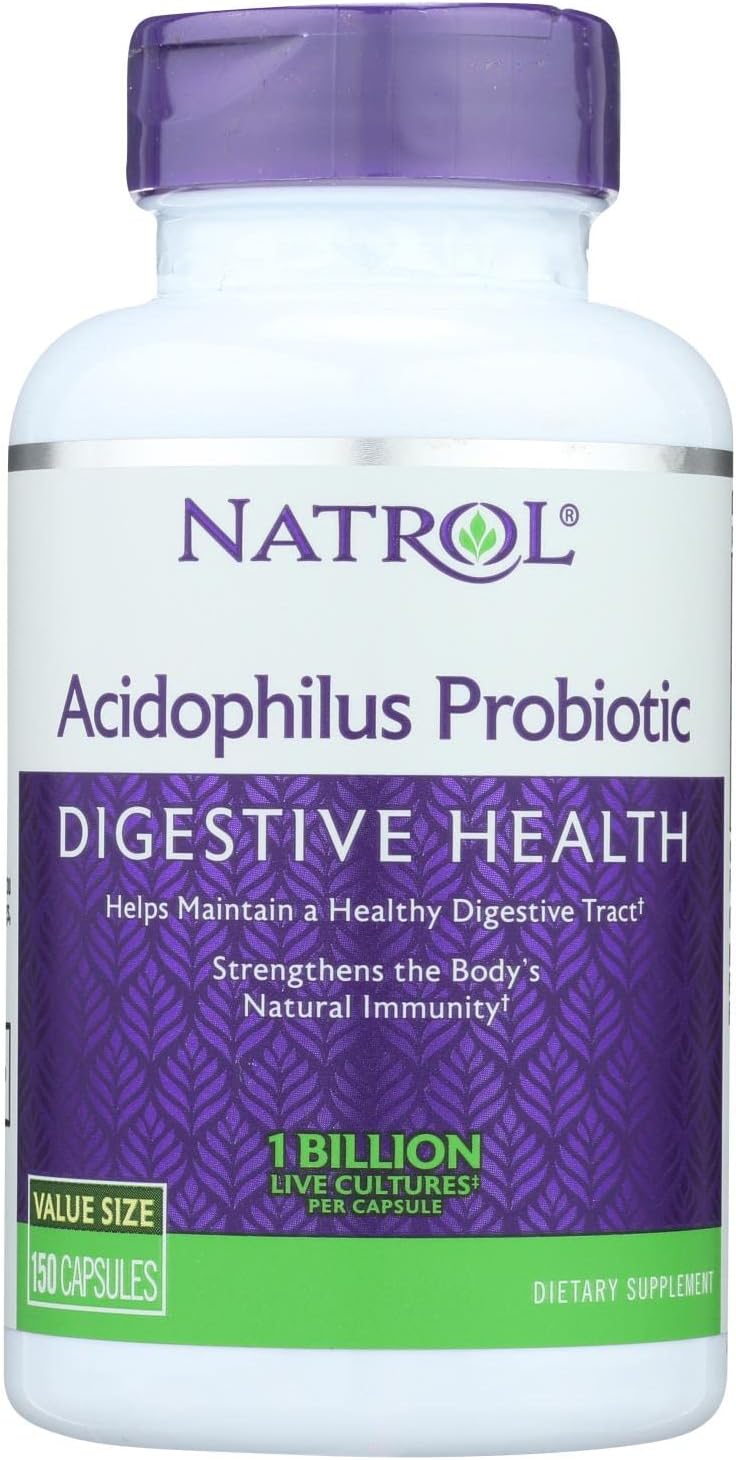 Natrol Acidophilus Probiotic Capsules - 100 mg - 150 Count Bottle