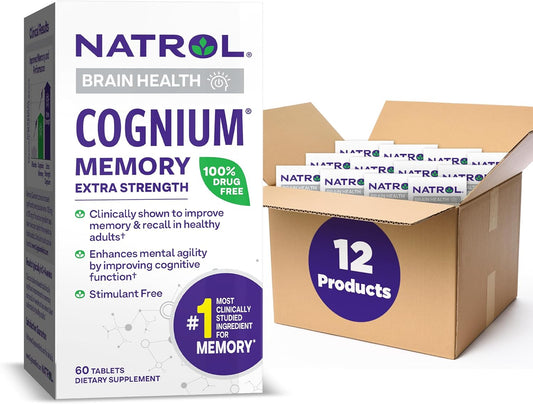 Natrol Cognium Extra Strength White Capsules - 60 Count x 12 Pack
