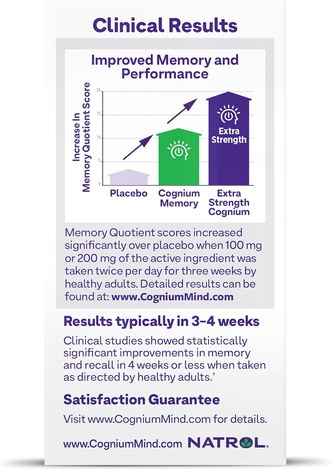 Natrol Cognium Extra Strength White Capsules - 60 Count x 12 Pack