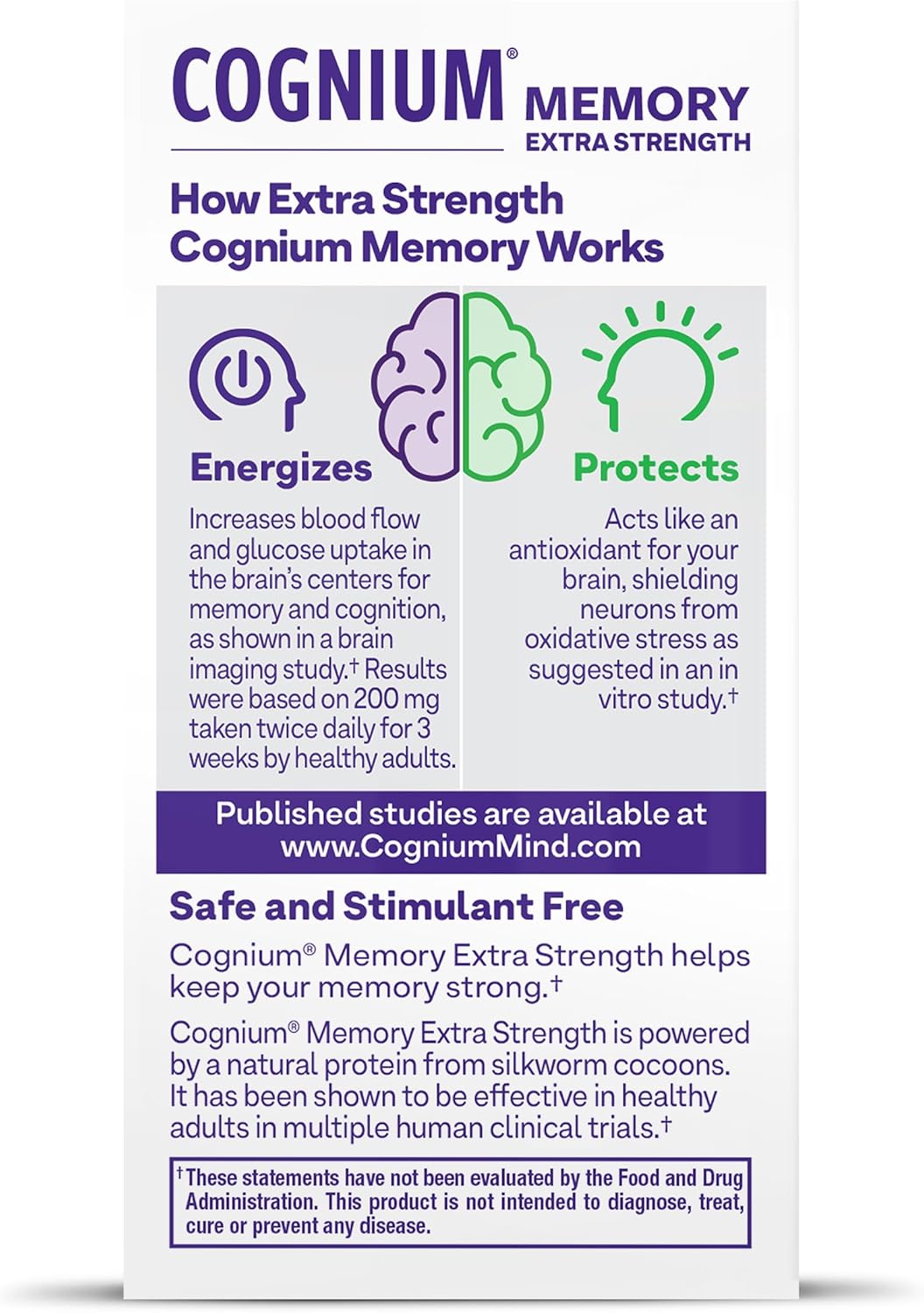 Natrol Cognium Extra Strength White Capsules - 60 Count x 12 Pack