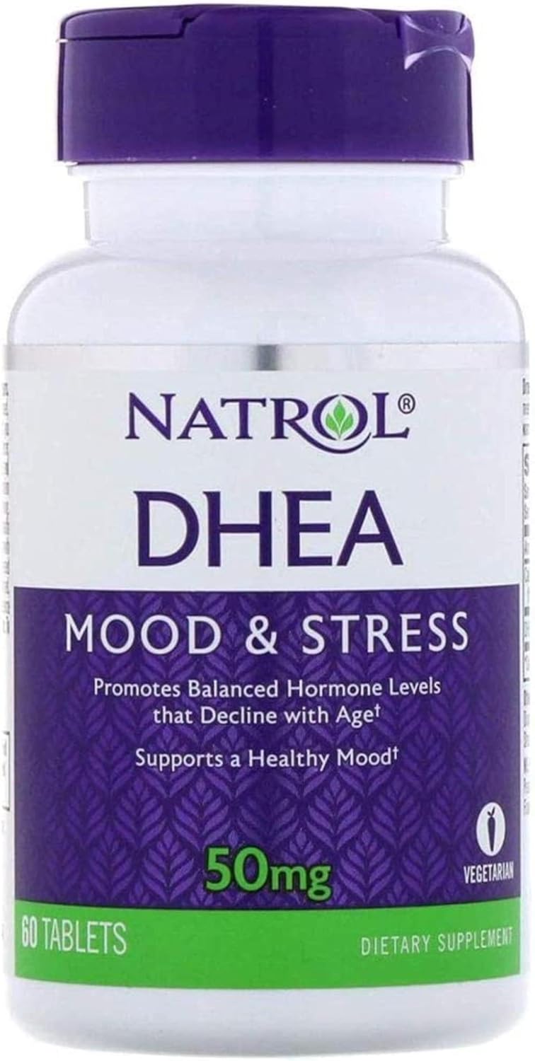 Natrol DHEA Tablets 50mg - 2 Pack, 60 Count Each