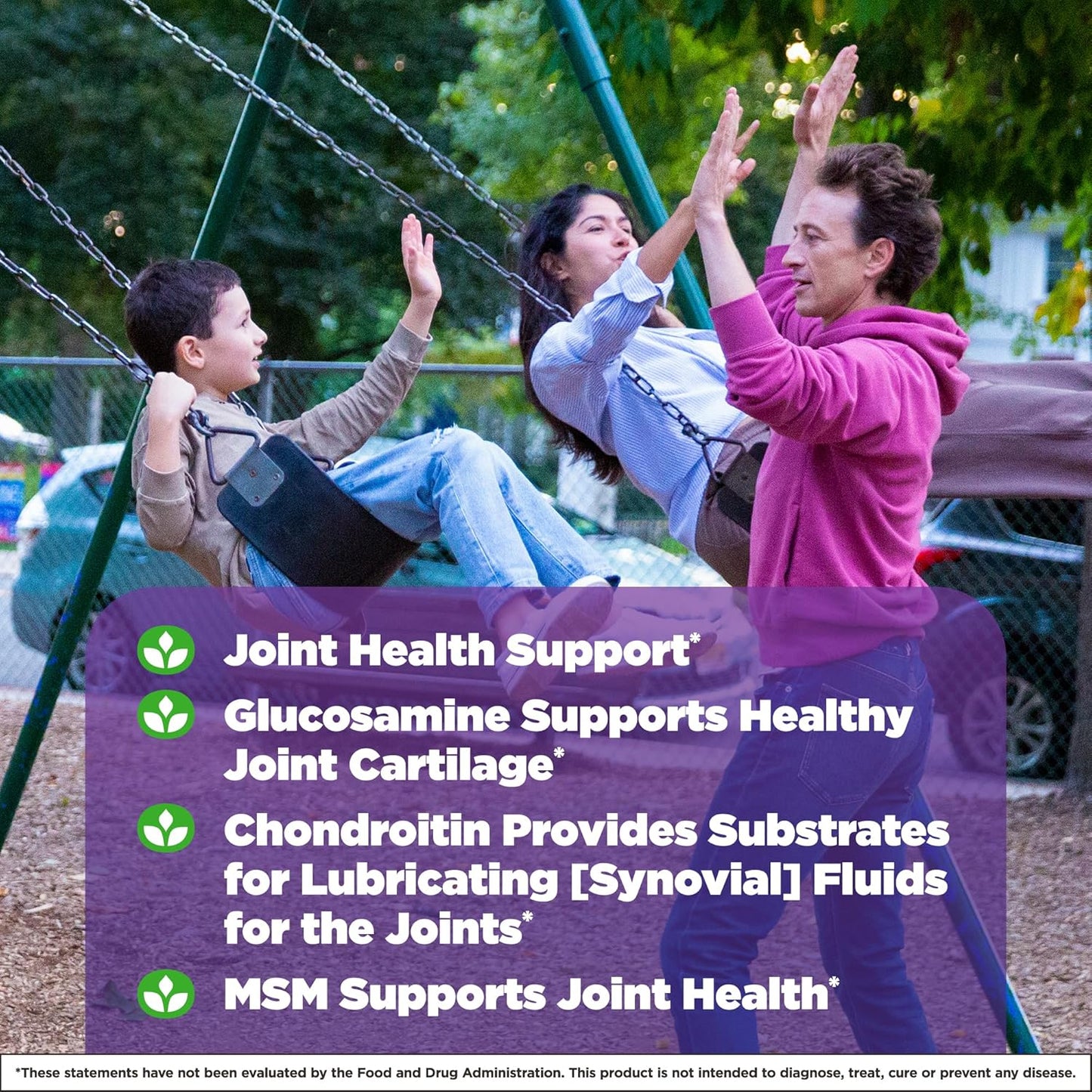 Natrol Glucosamine, Chondroitin and MSM Dietary Supplement for Joint Health - 150 Tablets, 50 Day Supply for Adults