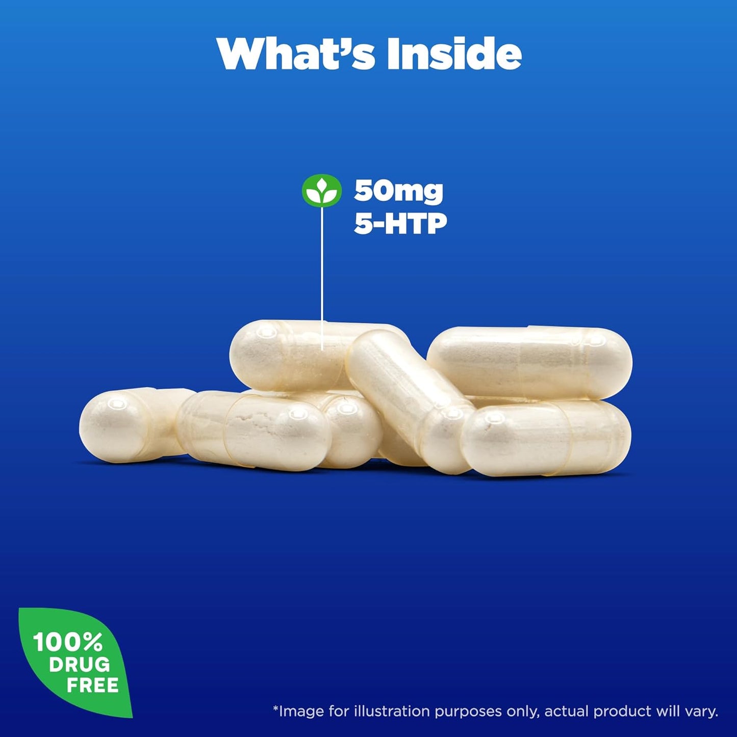 Natrol Mood & Stress 5-HTP 50mg Capsules for Balanced Mood - 30 Count Supply