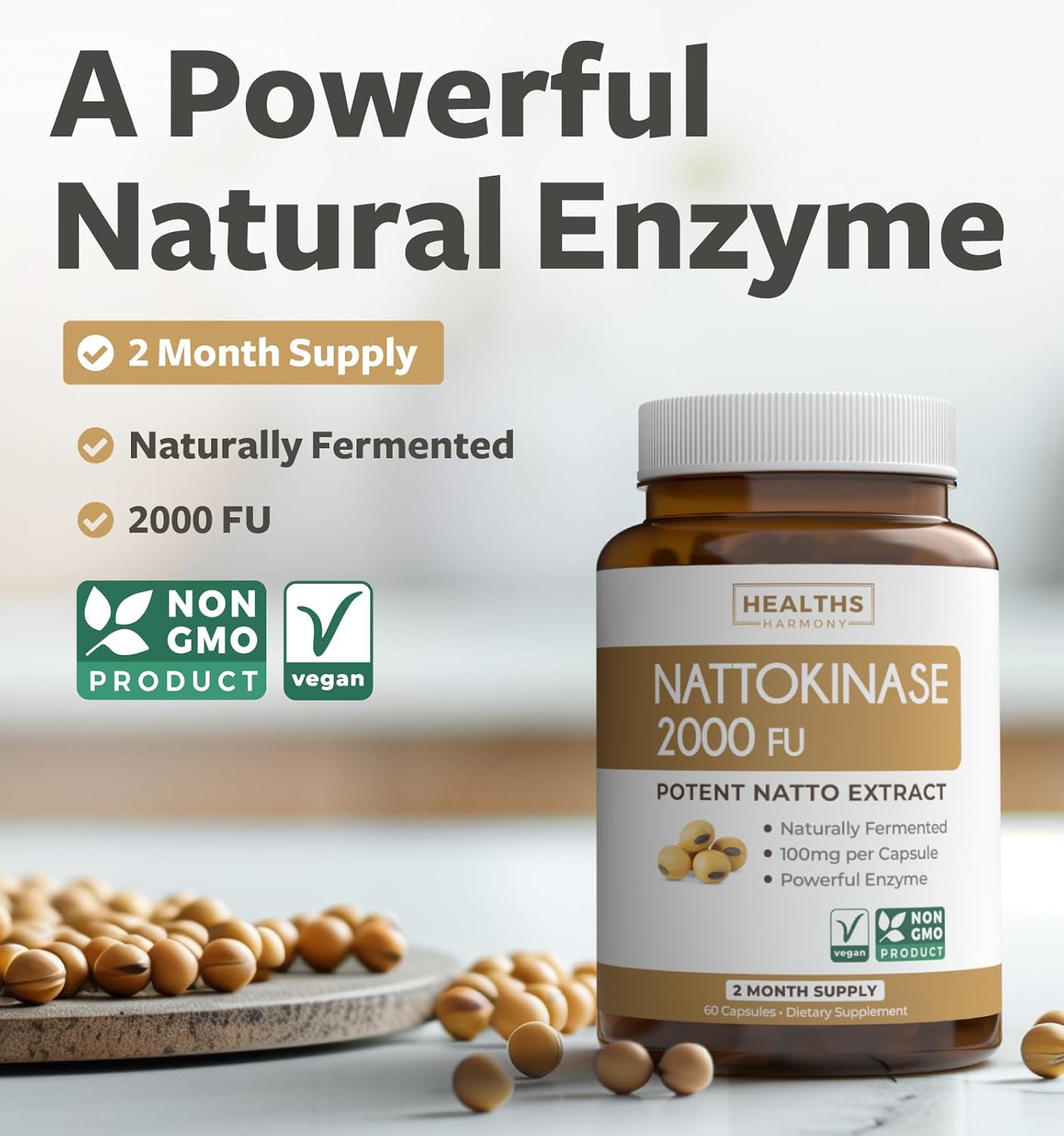 Nattokinase & Green Tea Energy Boost Bundle - 1-Month Supply for Natural Metabolism and Energy Support with Powerful Ingredients