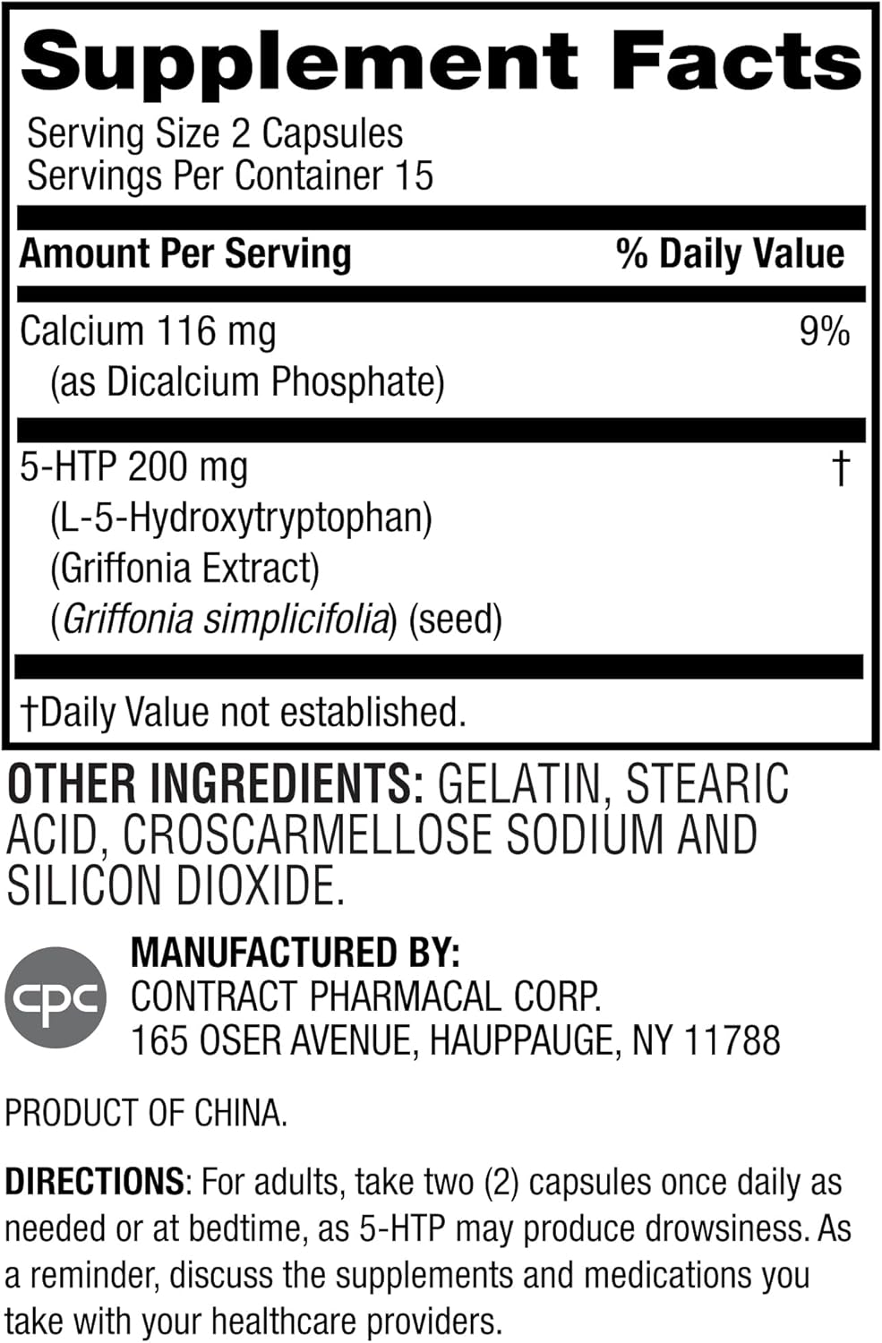 Natural 5-HTP Supplement for Mood Balance & Stress Relief - 100mg Capsules for Men & Women - Non-GMO, Preservative-Free
