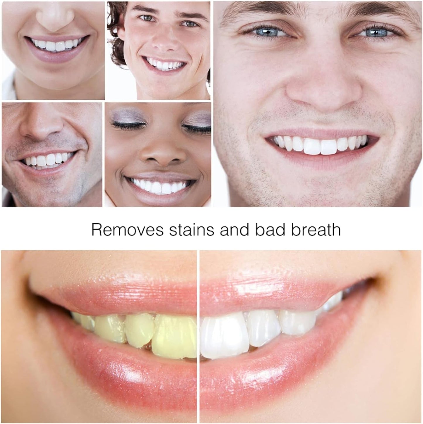 Natural Activated Charcoal Teeth Whitening Powder Duo with Bamboo Brush - Set of 2 for Oral Care by WUBLSYAN