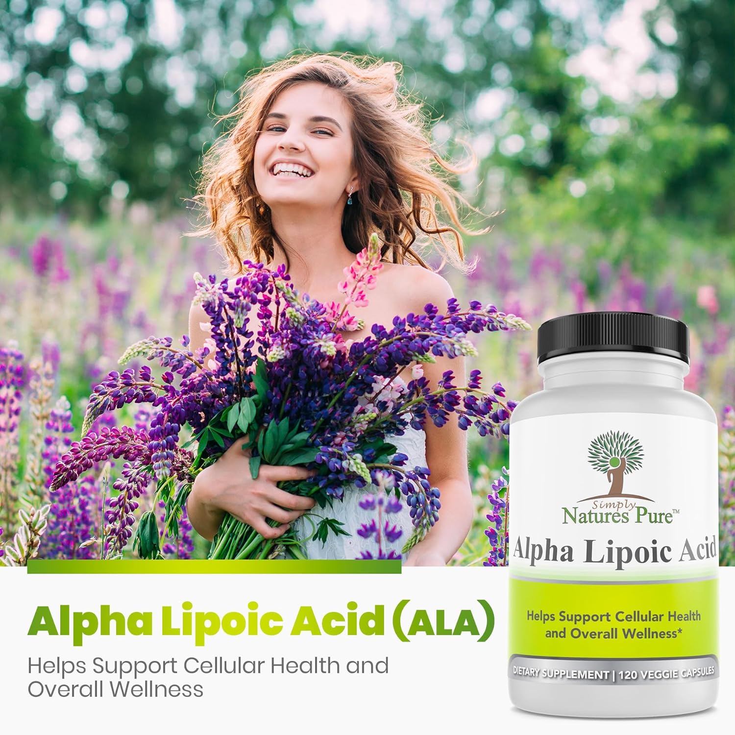 Natural Alpha Lipoic Acid 600mg 360 Veggie Capsules - Non-GMO Thioctic Acid - 1 Year Supply