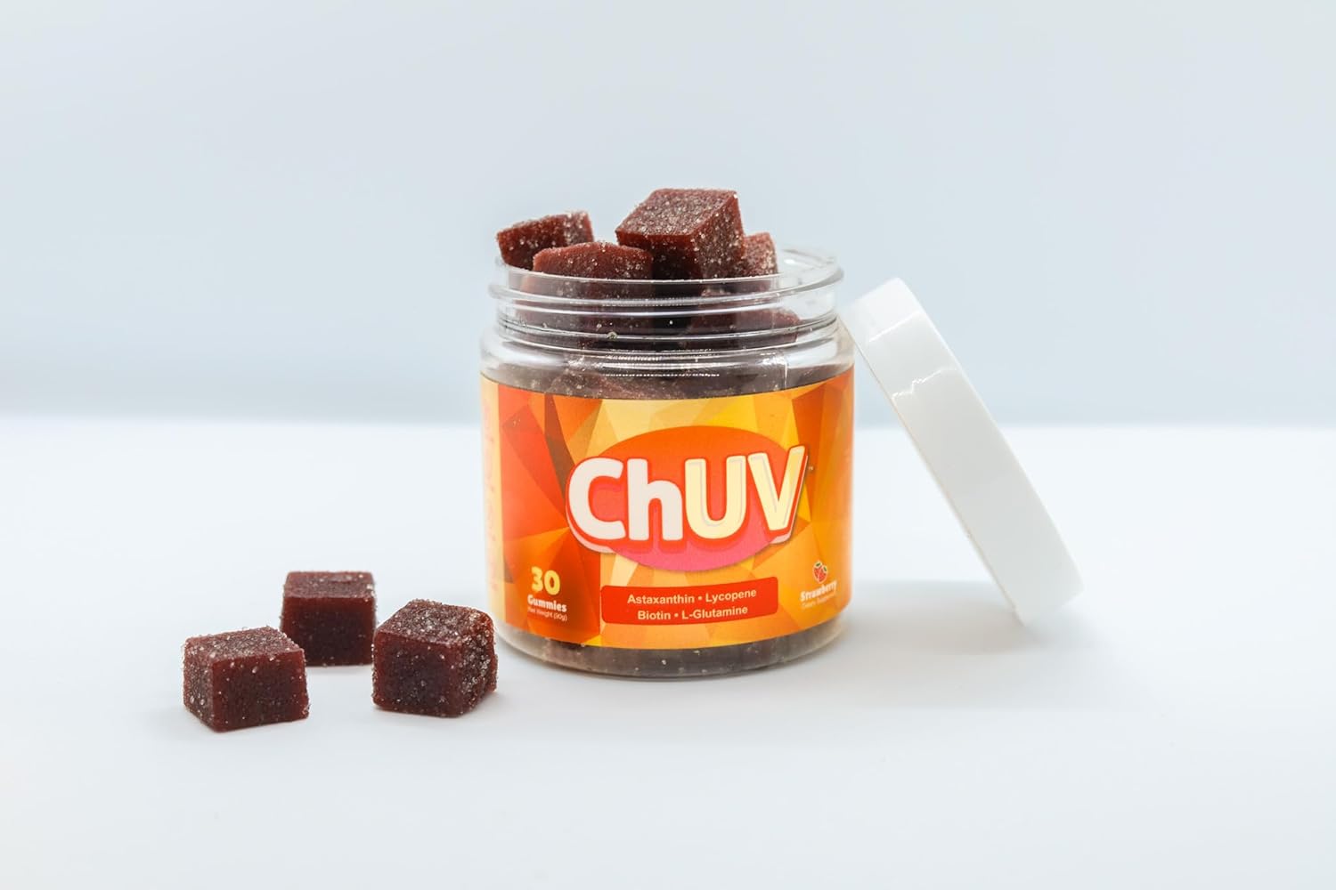 Natural Astaxanthin Gummies for Tanning Support with Lycopene, Biotin, and L-Glutamine - Non-GMO & Gluten-Free (30 Count)