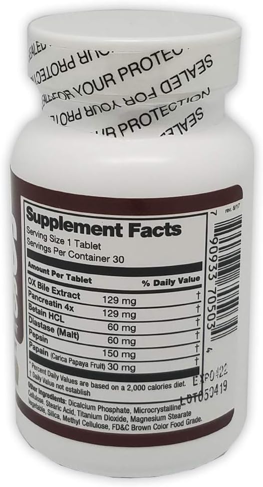 Natural Bile Salts Supplement for Liver Health - 30 Tablets, Dietary Support for Healthy Liver Function