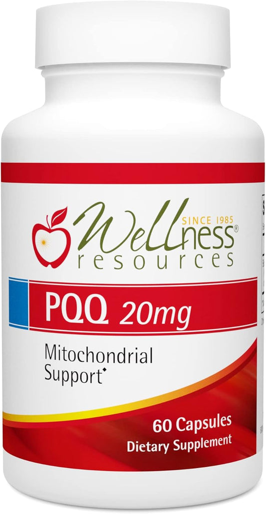 Natural BioPQQ 20mg Capsules - Gluten Free, Veggie Capsule, Best Value Wellness Resource