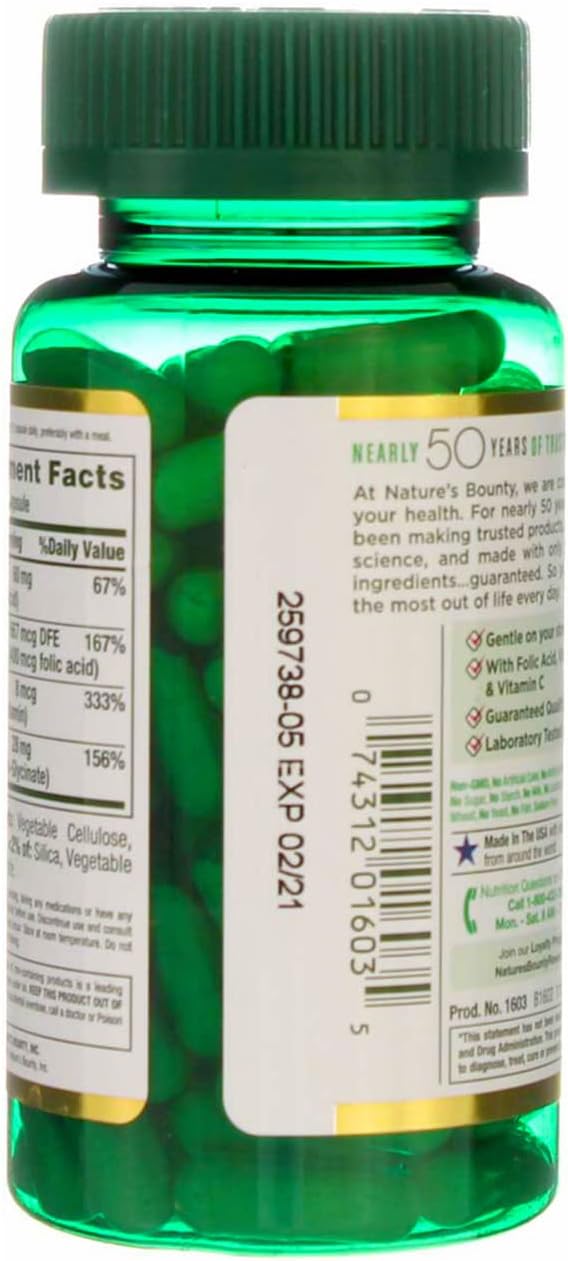 Natural Bounty Gentle Iron Capsules (8 Pack, 28 mg, 90 Count)