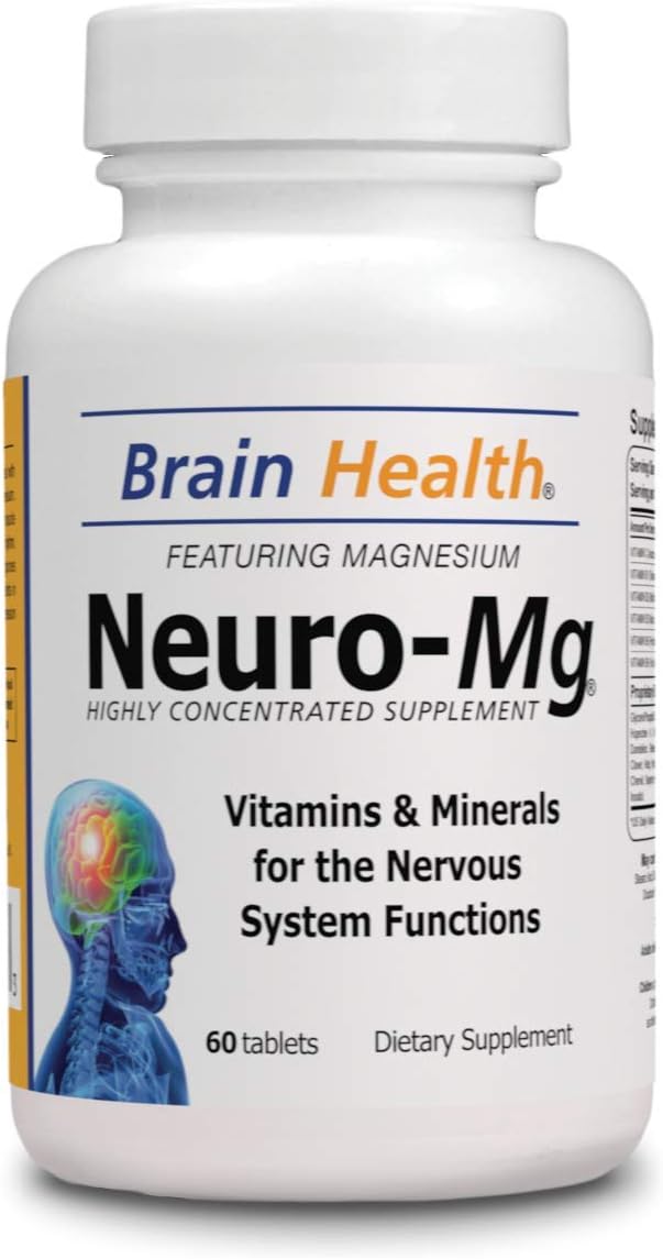 Natural Brain Health Supplement with Organic Vitamins - 60 Tablets