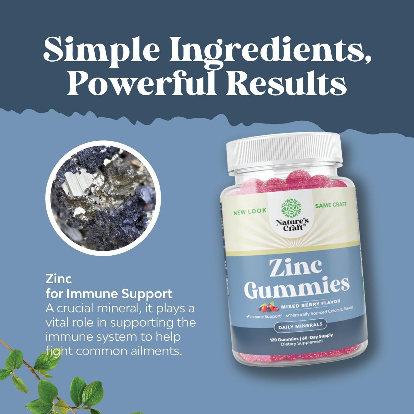 Natural Bundle: Magnesium Glycinate 400mg for Mood, Sleep, Relaxation + Zinc Gummies for Immunity - 240ct