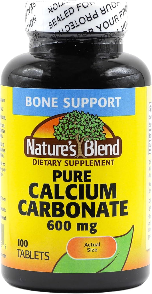 Natural Calcium Supplement 600mg - 100 Tablets by Nature's Blend