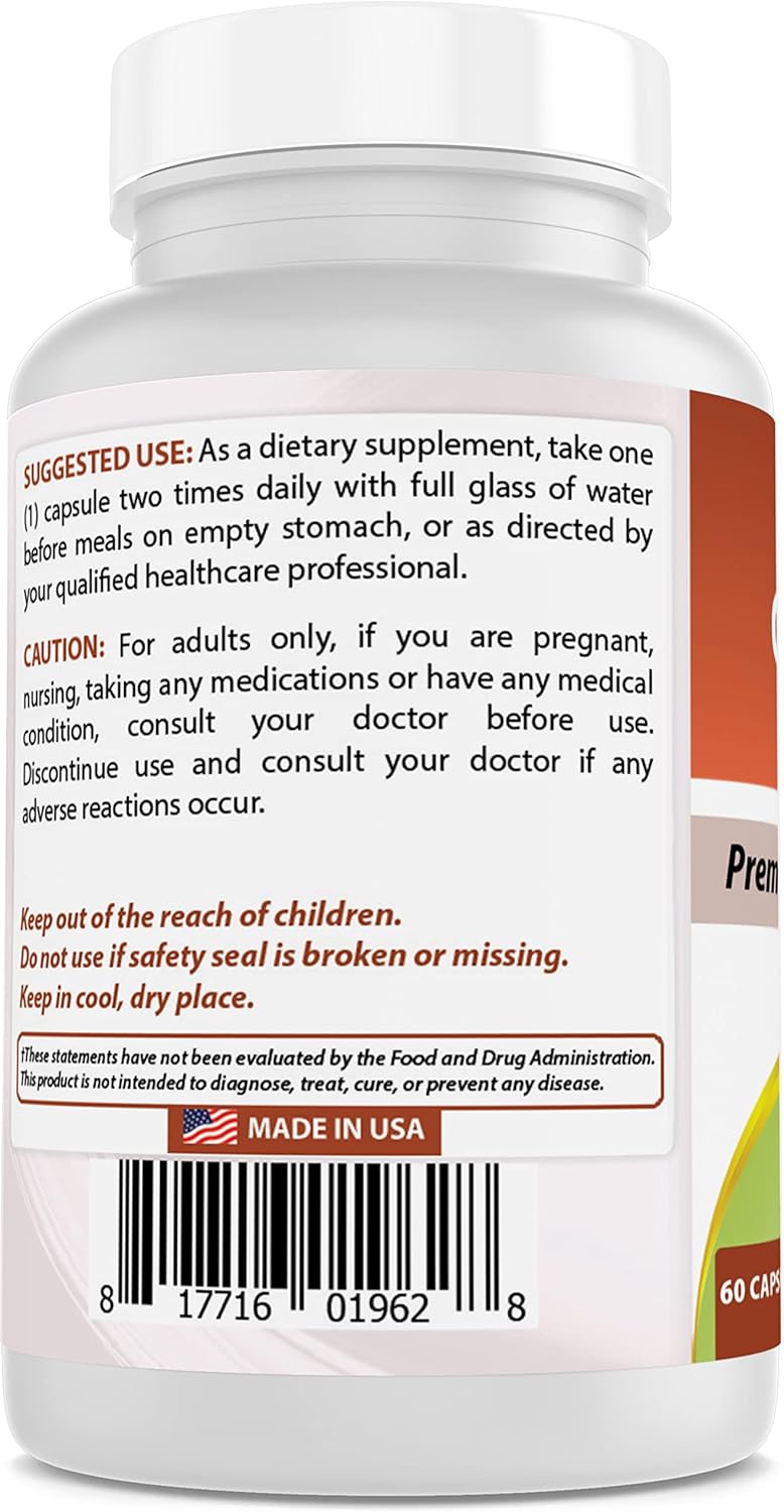 Natural California Poppy Extract Capsules - 60 Count - 1000 mg Strength