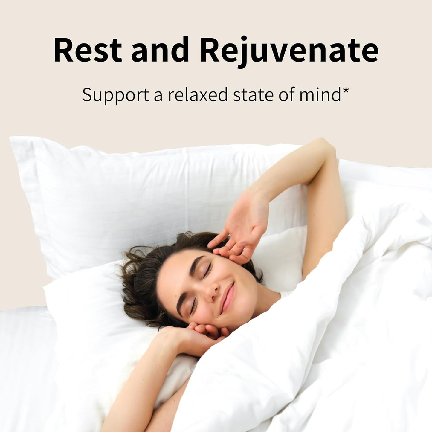 Natural Calm + Sleep Capsules - Deep Rest & Relaxation Supplement with Ashwagandha, Chamomile, Tart Cherry Extract, Passionflower, L-theanine, Magnesium - 60 Capsules