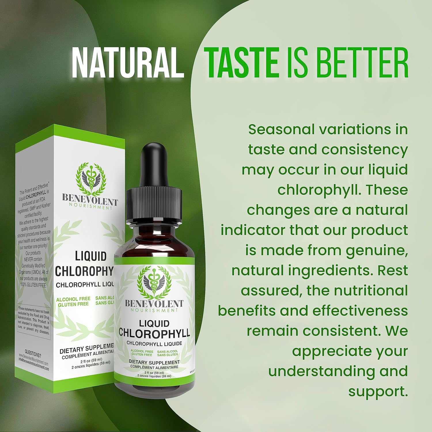Natural Chlorophyll Liquid Drops & Women's Multivitamin - 4X Potency for Healthy Skin & Internal Deodorant - Daily Vitamins with Biotin, Calcium, Magnesium for Women