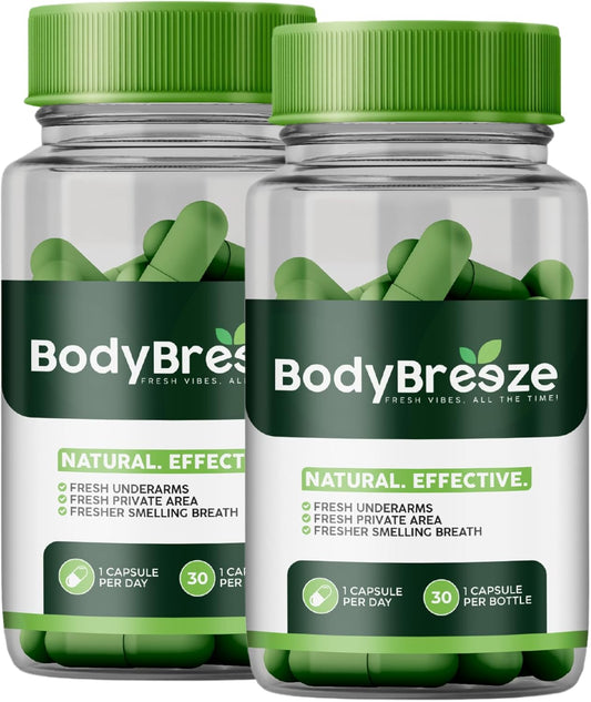 Natural Chlorophyll Supplement for Body Odor Control, Gut Health, and Fresh Breath - 60 Vegan Capsules for Detox Support and Skin Health - Odor Eliminator for Men & Women