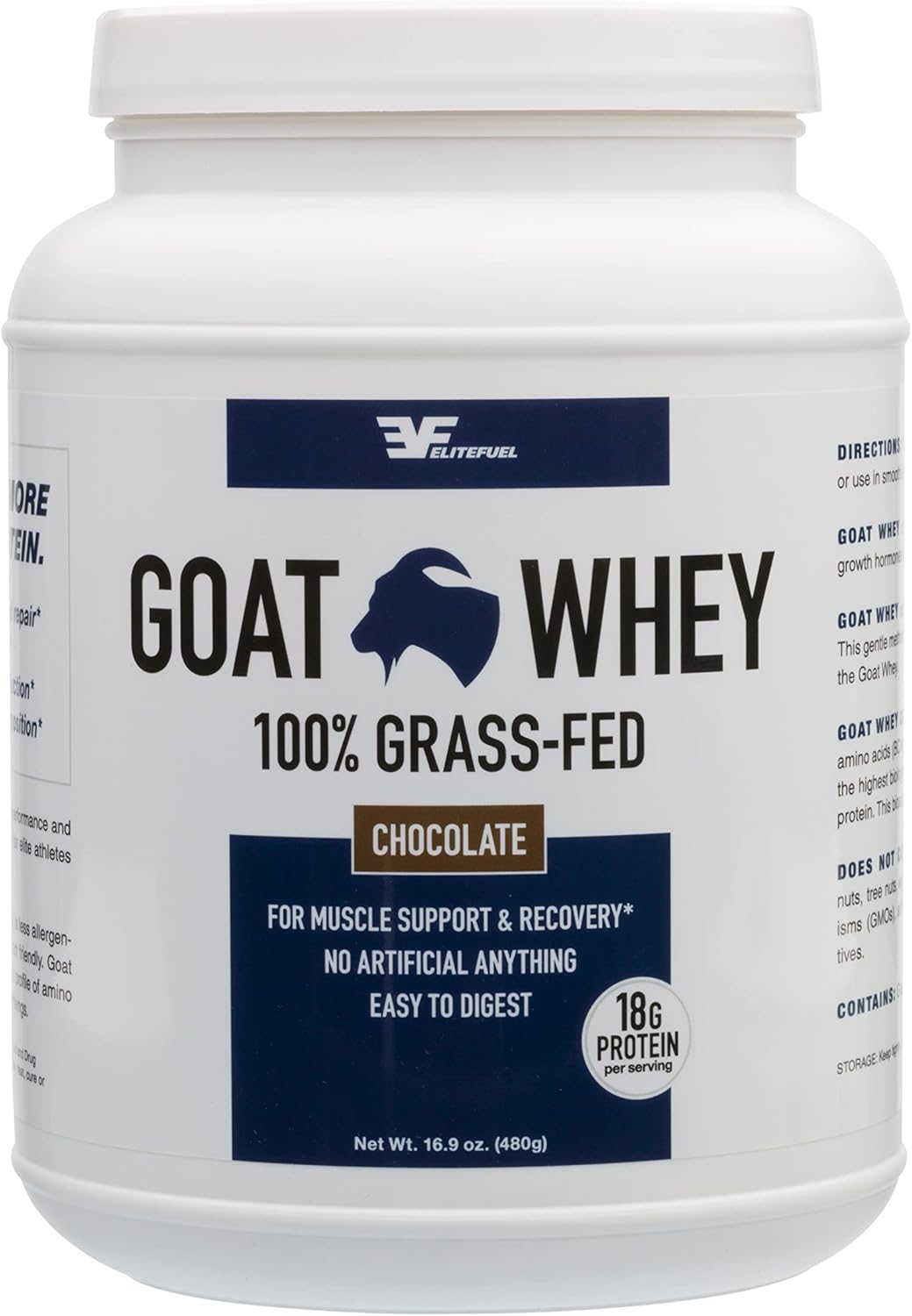 Natural Chocolate Grass-Fed Goat Whey Protein by CFS Nutrition