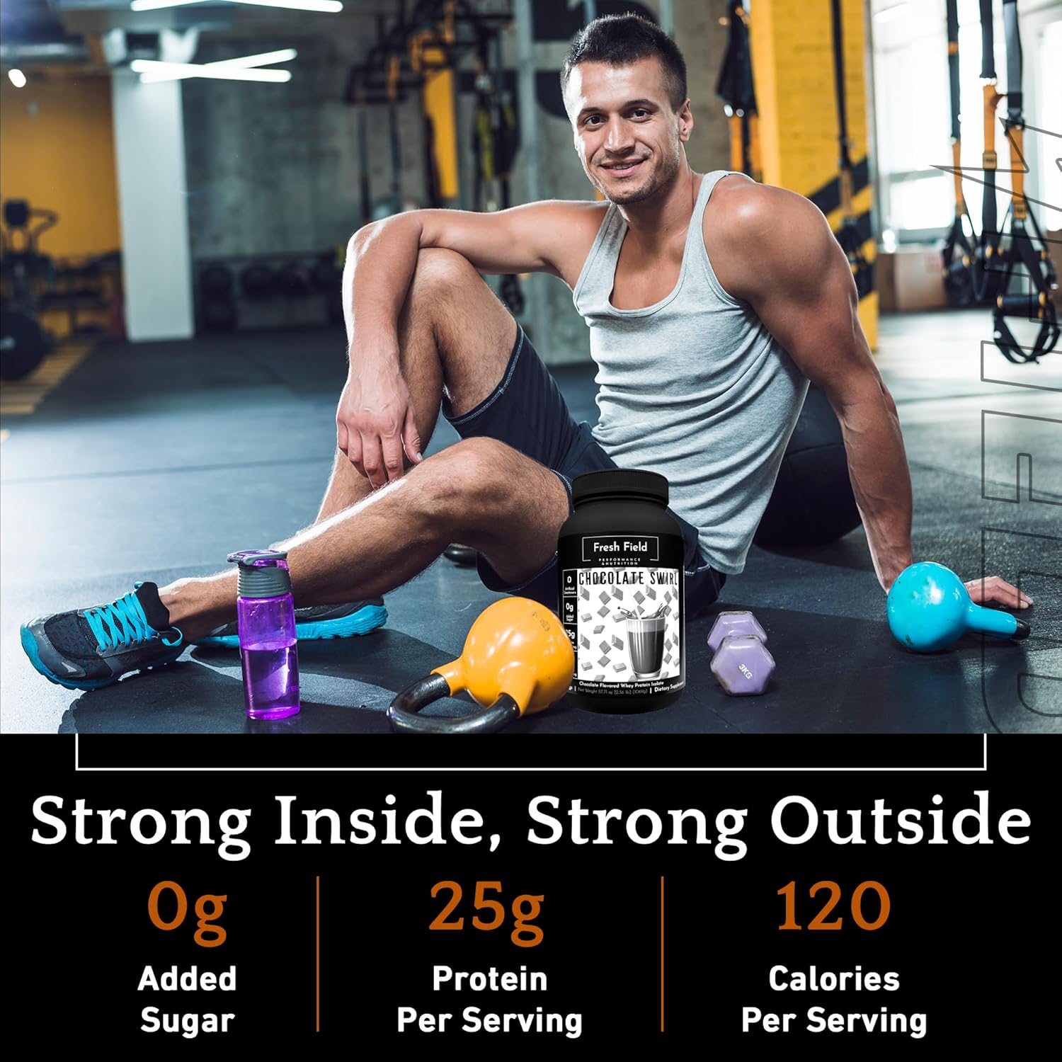 Natural Chocolate Whey Protein Isolate Powder - 25g Protein, Gluten & Soy-Free, Sugar-Free, 30 Servings - Fitness & Nutrition Shake Mix - 2.36 lb