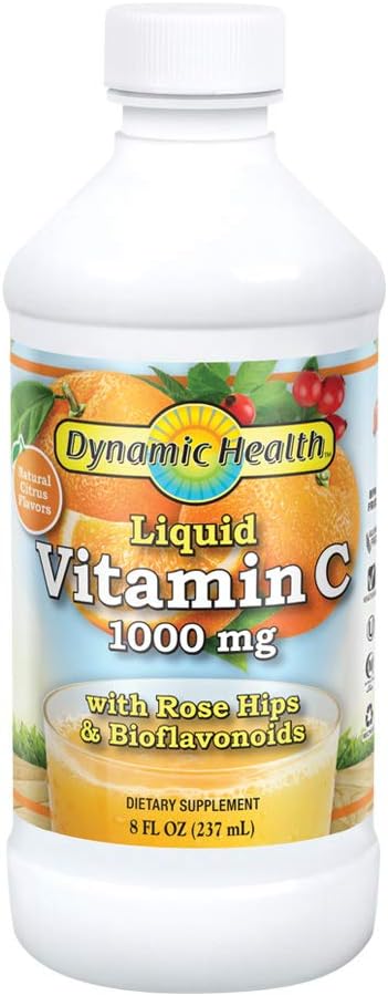 Natural Citrus Liquid Vitamin C | 1000 Mg | 8 Ounce Bottle by Dynamic Health