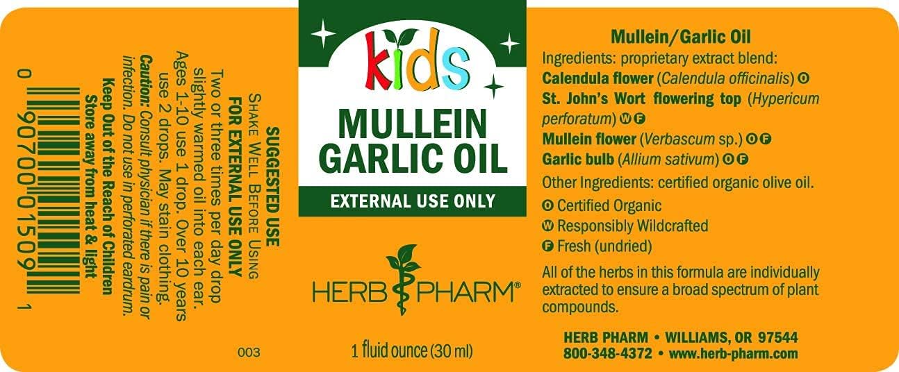 Natural Cold Relief Bundle for Kids: Mullein Garlic Oil & ColdCalm Baby Drops - 1 Fl Oz & 30 Count