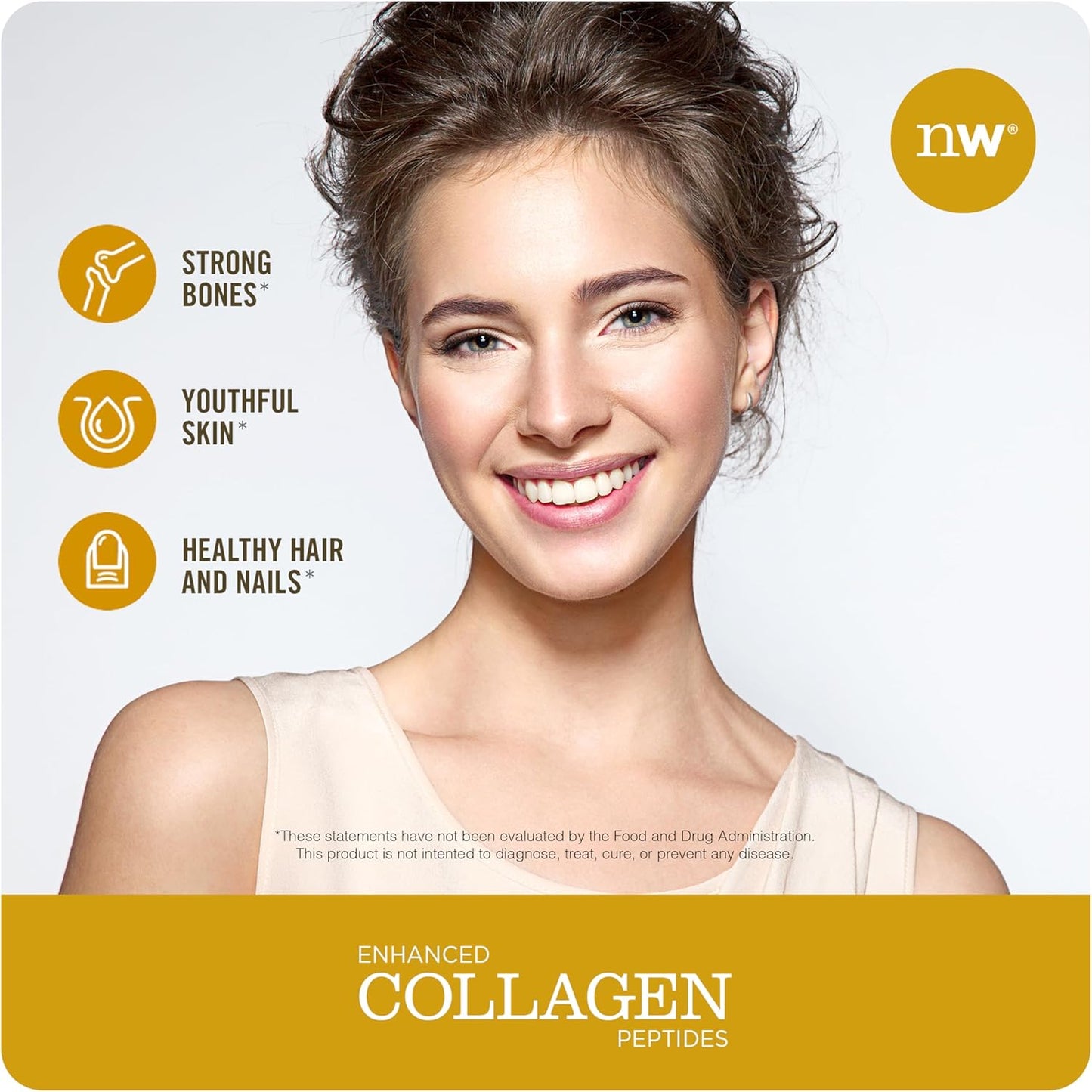 Natural Collagen Peptides Powder for Women - Grass-Fed Type 1 & 3 - Promotes Healthy Hair, Skin, and Nails - Non-GMO, Dairy & Soy Free - Unflavored - 45 Servings