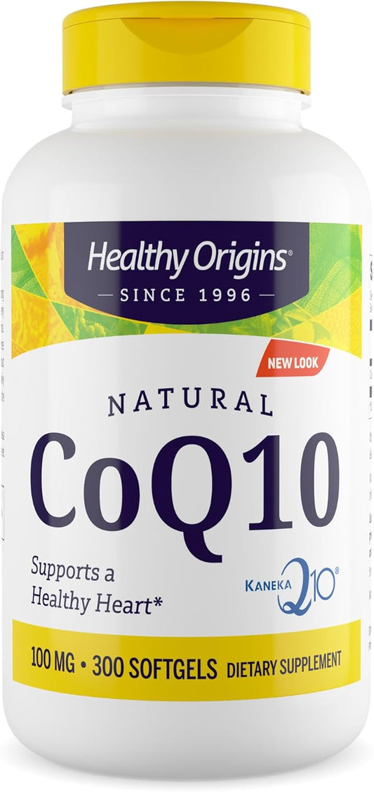Natural CoQ10 (Kaneka Q10) 100mg Softgels - Heart Health & Energy Supplement - Gluten-Free & Non-GMO - 300 Count